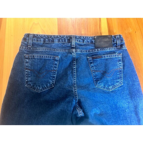 Harley Davidson Women’s Bootcut Jeans 16P Dark Wash Button And Zip Closure Logo - Picture 5 of 12